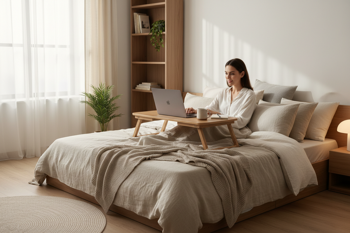 The Rise of the “Bed Office”: How to Use Lap Desks Ergonomically
