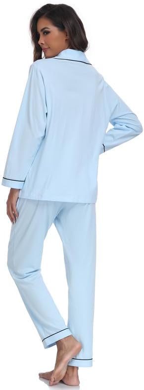 Women's 100% Cotton Pajama Set - Long Sleeve - 2 Piece
