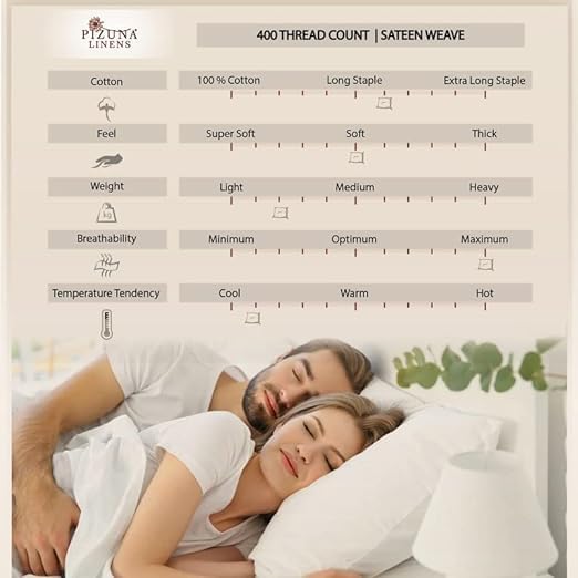 100% Cotton Pillowcase Set - King - 2 Piece