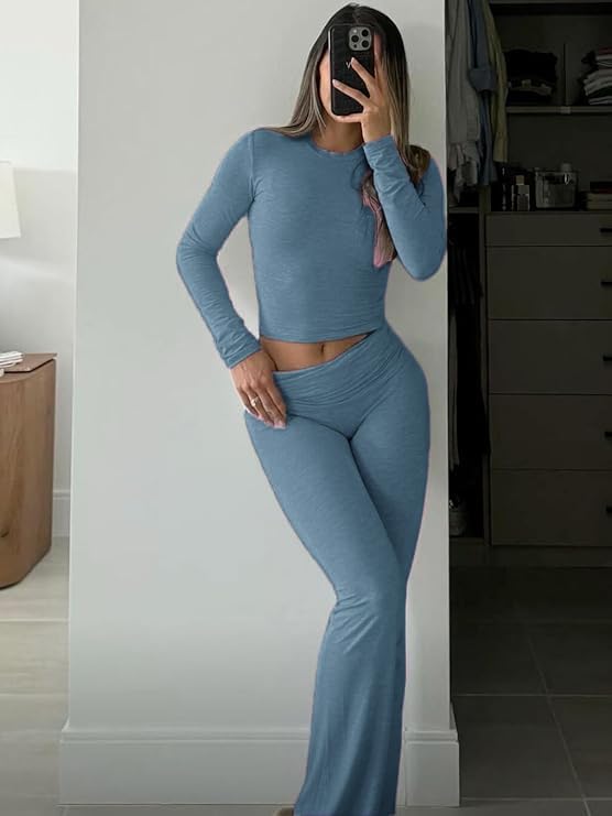 Women's Pants Pajama Set - Long Sleeve - 2 Piece