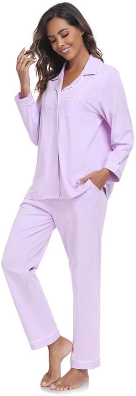 Women's 100% Cotton Pajama Set - Long Sleeve - 2 Piece