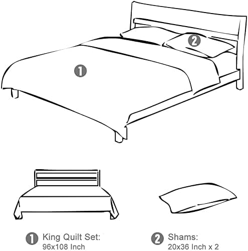 Quilt Set - King - 3 Piece