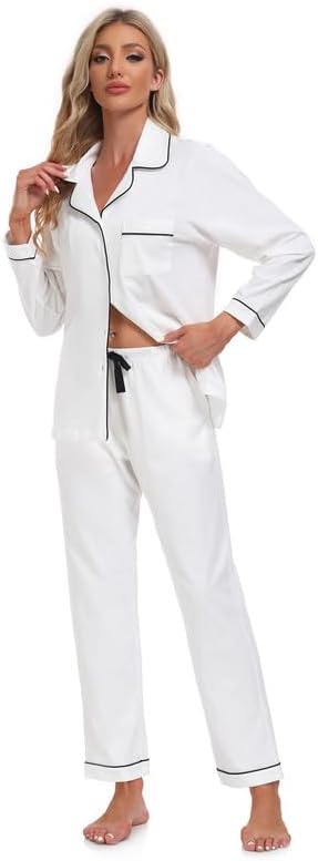 Women's 100% Cotton Pajama Set - Long Sleeve - 2 Piece