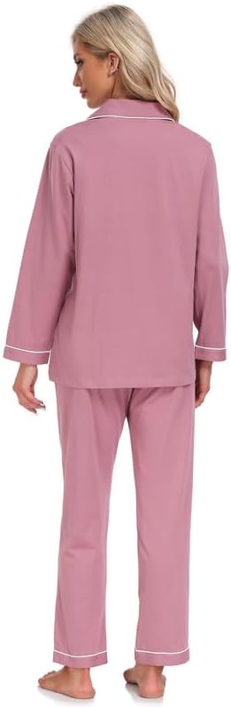 Women's 100% Cotton Pajama Set - Long Sleeve - 2 Piece