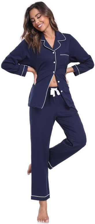 Women's 100% Cotton Pajama Set - Long Sleeve - 2 Piece