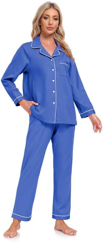 Women's 100% Cotton Pajama Set - Long Sleeve - 2 Piece