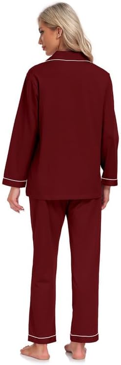 Women's 100% Cotton Pajama Set - Long Sleeve - 2 Piece