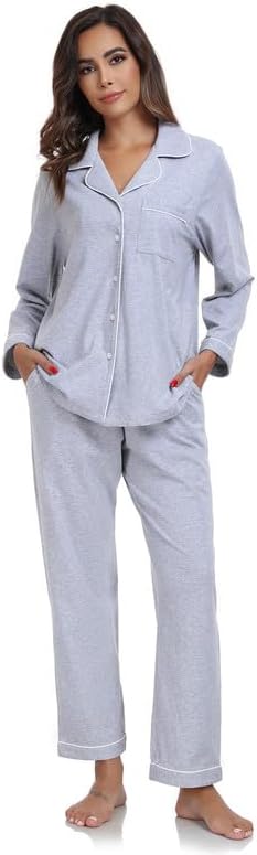 Women's 100% Cotton Pajama Set - Long Sleeve - 2 Piece
