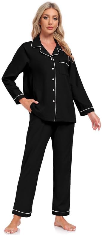 Women's 100% Cotton Pajama Set - Long Sleeve - 2 Piece