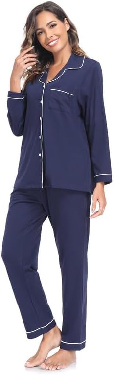 Women's 100% Cotton Pajama Set - Long Sleeve - 2 Piece