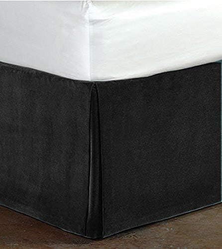 Velvet Bed Skirt - King - 15 in Drop