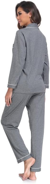 Women's 100% Cotton Pajama Set - Long Sleeve - 2 Piece