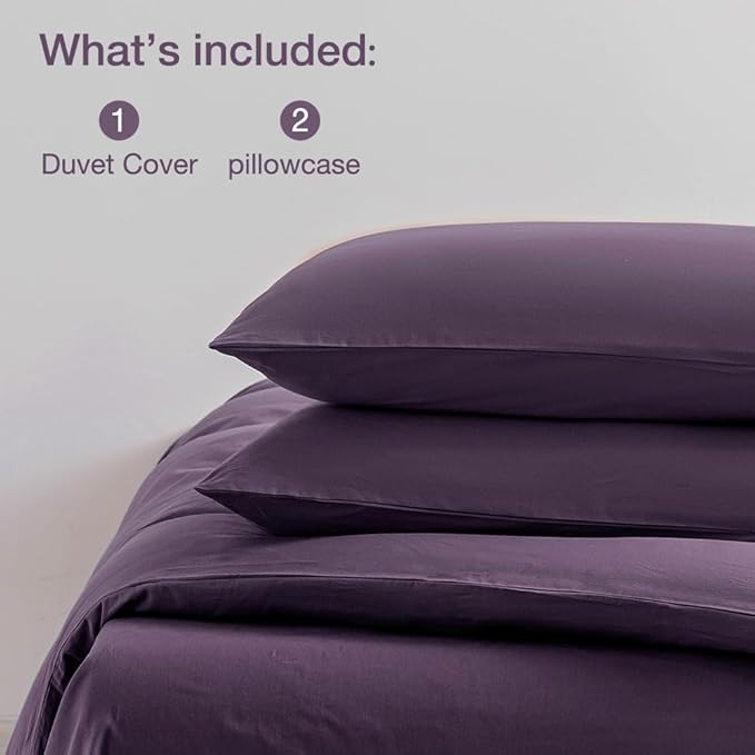 Linen Duvet Cover Set - California King - 3 Piece