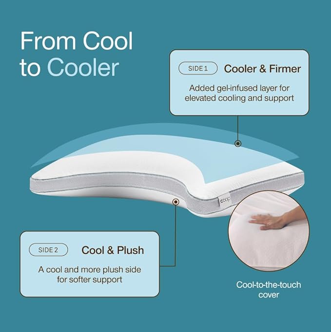 Memory Foam Cooling Bed Pillow - King