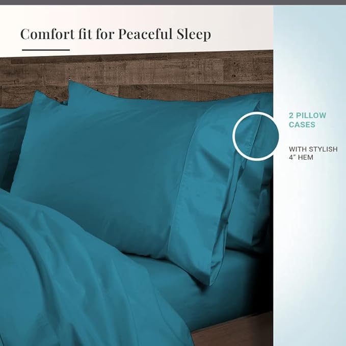 100% Cotton Pillowcase Set - King - 2 Piece