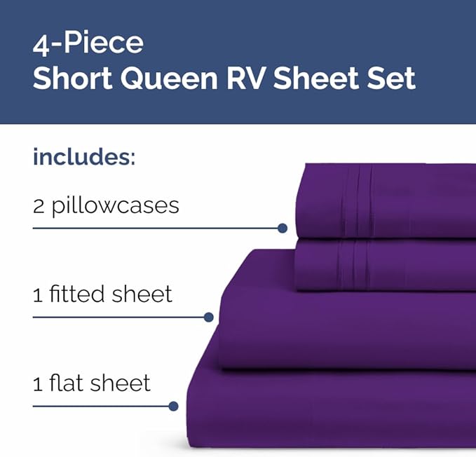 Cooling Bed Sheet Set - Queen - 4 Piece