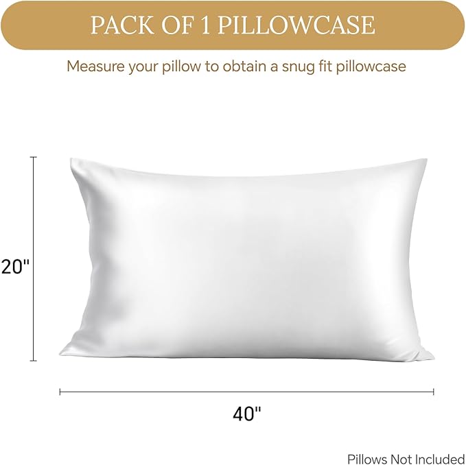 Mulberry Silk Cooling Pillowcase - King - 20 x 40 in
