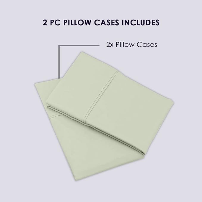 100% Cotton Pillowcase Set - Queen - 2 Piece
