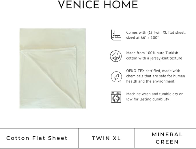 100% Cotton Flat Sheet - Twin XL