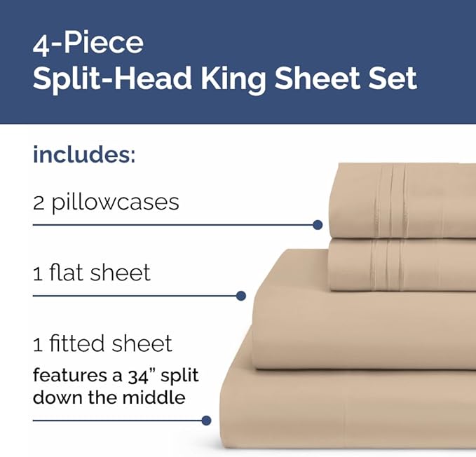 Cooling Bed Sheet Set - King - 4 Piece