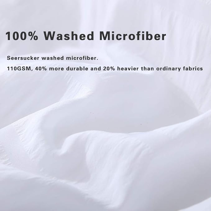 Microfiber Duvet Cover Set - Queen - 90 x 90 in - 3 Piece