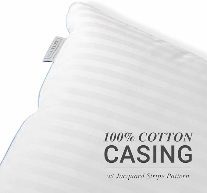 100% Cotton Bed Pillow - King - 2 Pack
