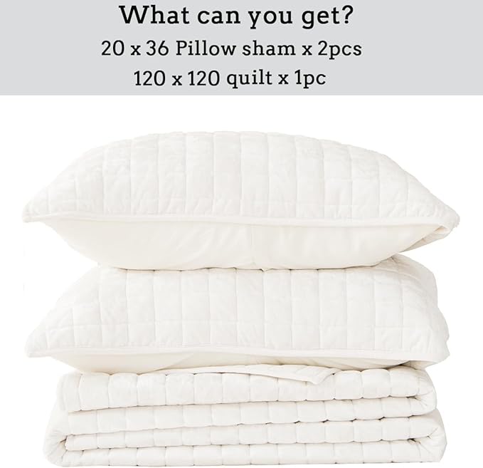 Velvet Quilt Set - King - 3 Piece