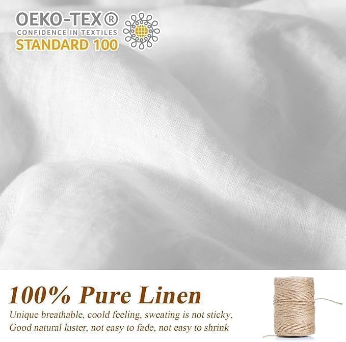 Linen Duvet Cover Set - Full - 3 Piece