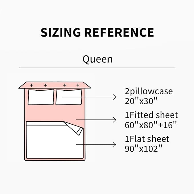 Linen Bed Sheet Set - Queen - 4 Piece