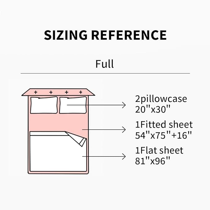 Linen Bed Sheet Set - Full - 4 Piece