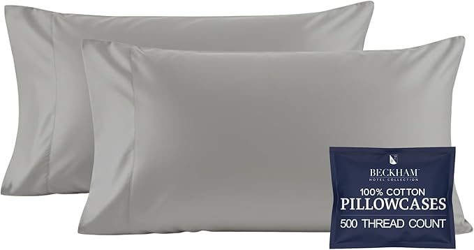 100% Cotton Pillowcase Set - King - 2 Piece