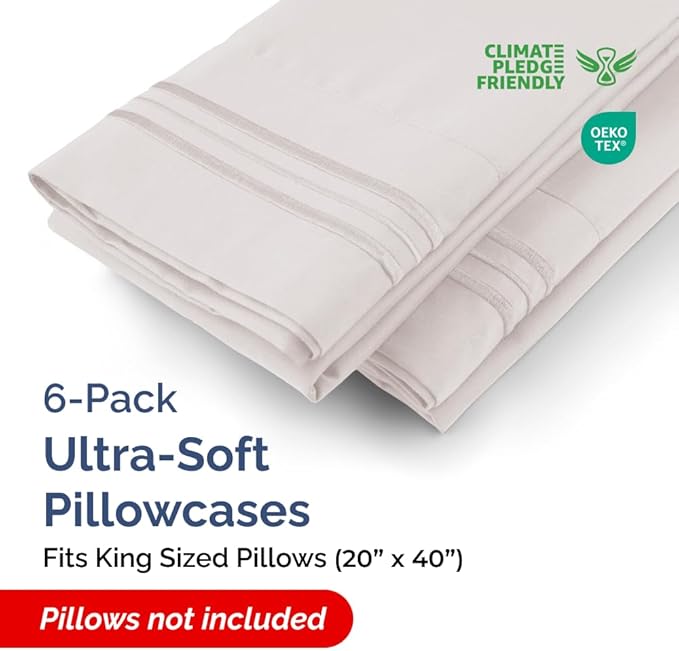 Pillowcase Set - King - 6 Piece