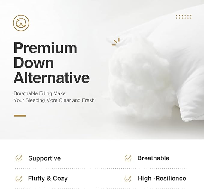 Down Alternative Cooling Bed Pillow - King