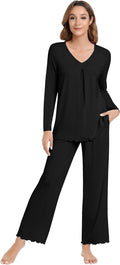 Women's Bamboo Pants Pajama Set - Long Sleeve - 2 Piece