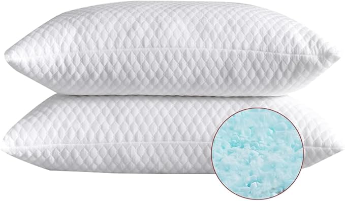 Memory Foam Hypoallergenic Bed Pillow - King - 2 Pack