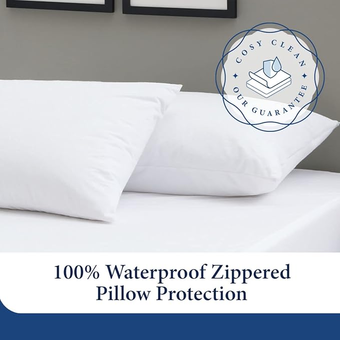 Bamboo Cooling Pillow Protector - Queen - 2 Piece