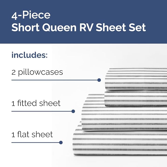Cooling Bed Sheet Set - Queen - 4 Piece
