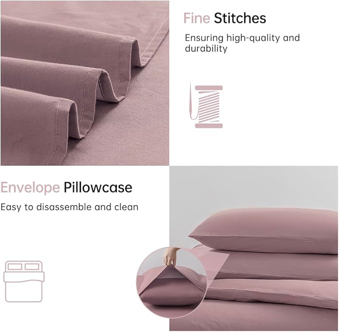 Linen Duvet Cover Set - Twin - 2 Piece