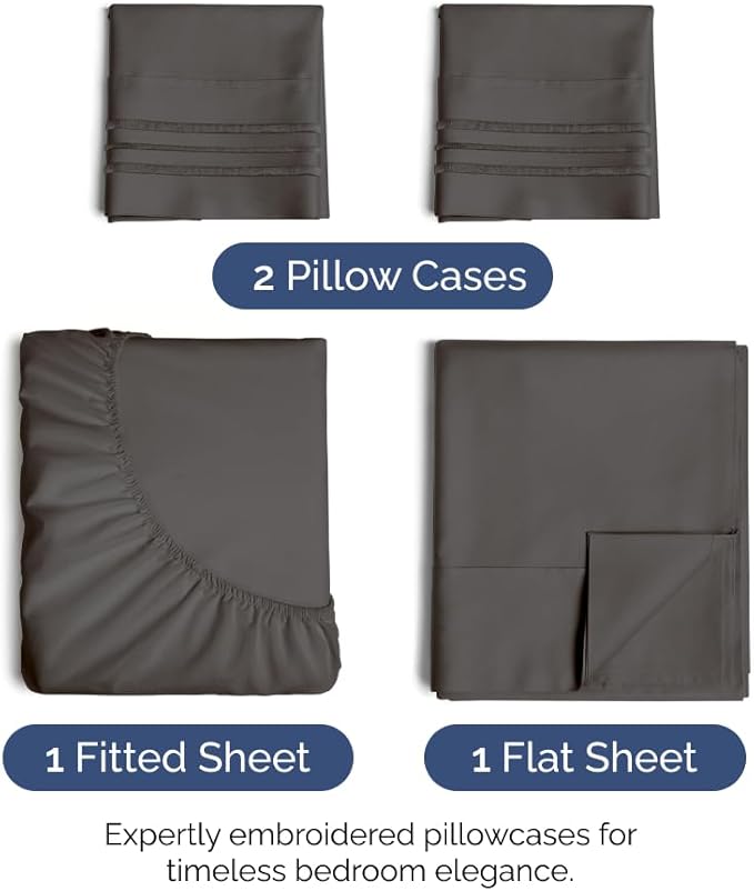 Cooling Bed Sheet Set - King - 4 Piece