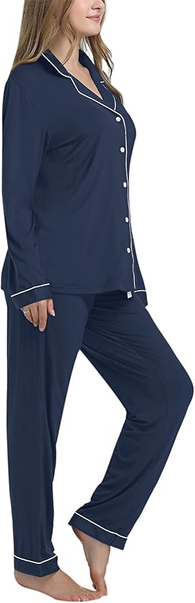 Women's Bamboo Cooling Pajama Set - Long Sleeve
