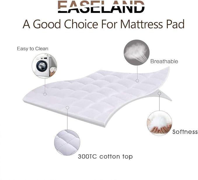 Cooling Mattress Pad - Twin XL - 39 x 80 in - 21 in Deep Pocket