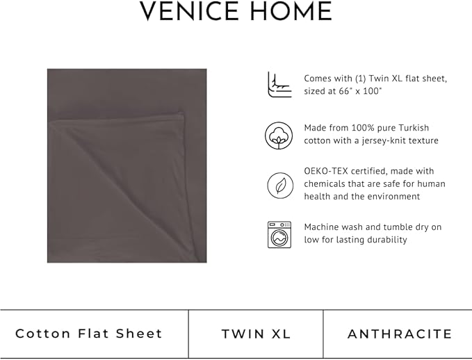 100% Cotton Flat Sheet - Twin XL