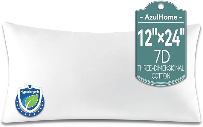 Microfiber Hypoallergenic Pillow Insert - 12 x 24 in