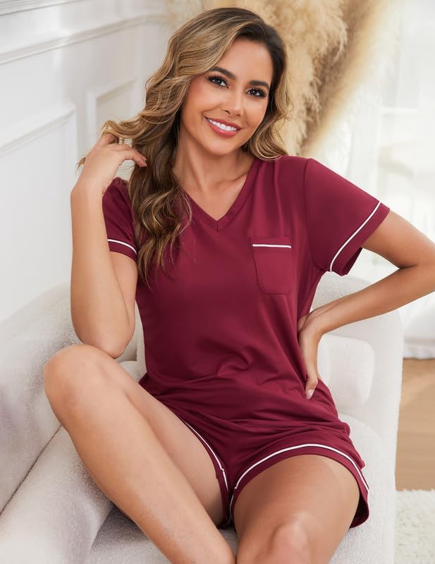 Shorts Pajama Set - Short Sleeve - 2 Piece