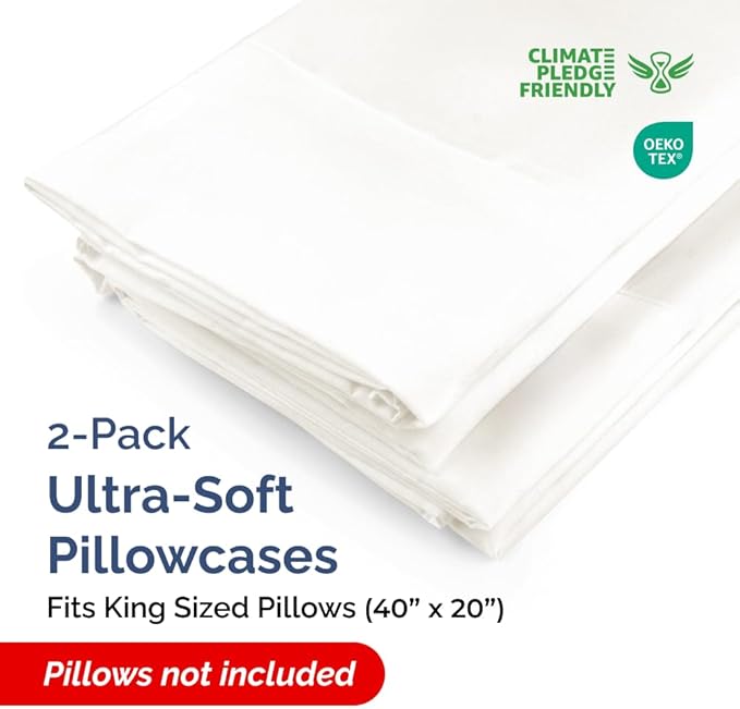 Pillowcase Set - King - 2 Pack - 2 Piece
