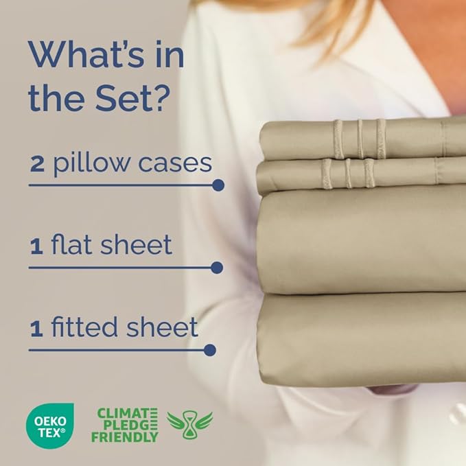 Cooling Bed Sheet Set - Full - 4 Piece