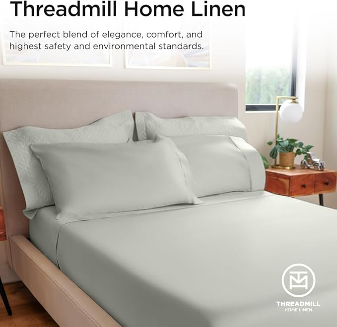 100% Cotton Cooling Bed Sheet Set - Full - 4 Piece