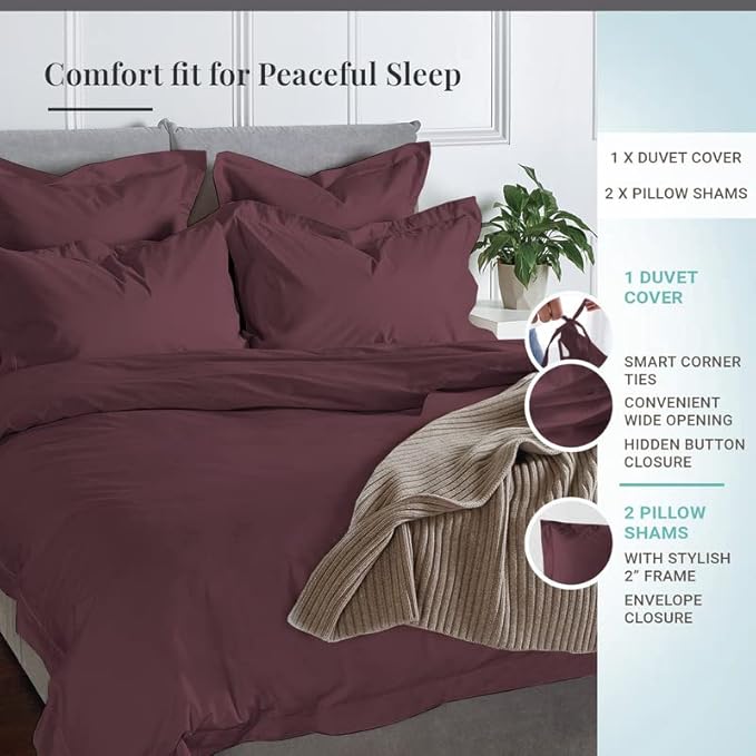 100% Cotton Duvet Cover Set - King