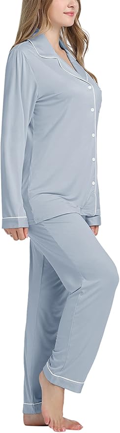 Women's Bamboo Cooling Pajama Set - Long Sleeve