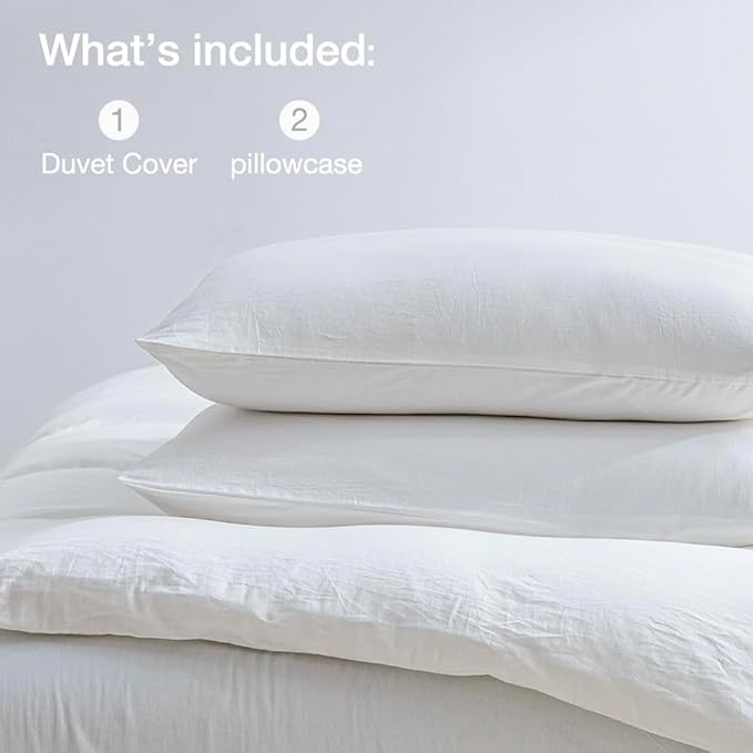 Linen Duvet Cover Set - King - 3 Piece